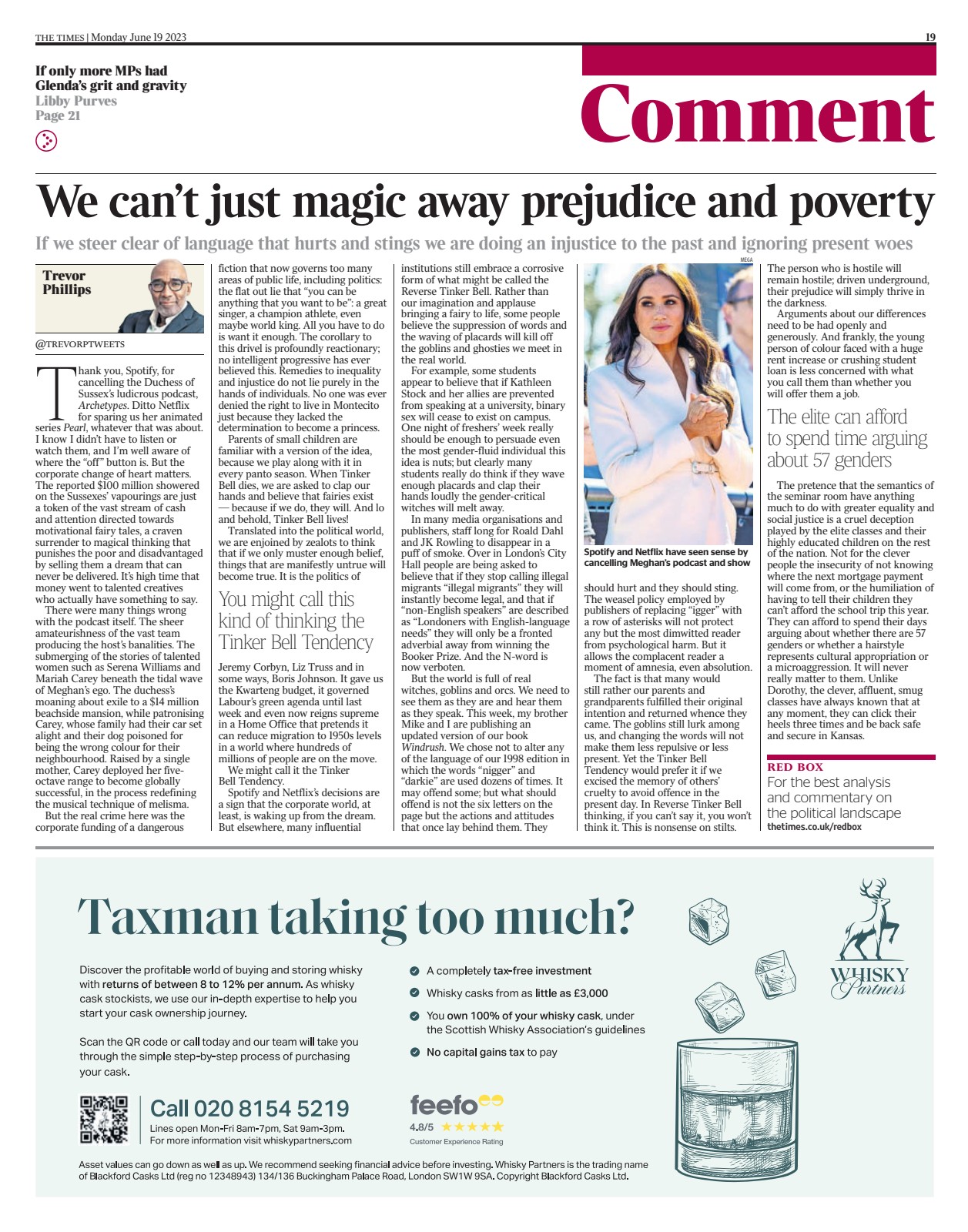 Times second-page placement for Whisky Partners