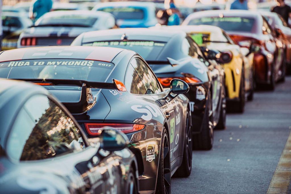 The Sun logo livery on a Gumball 3000 rally car